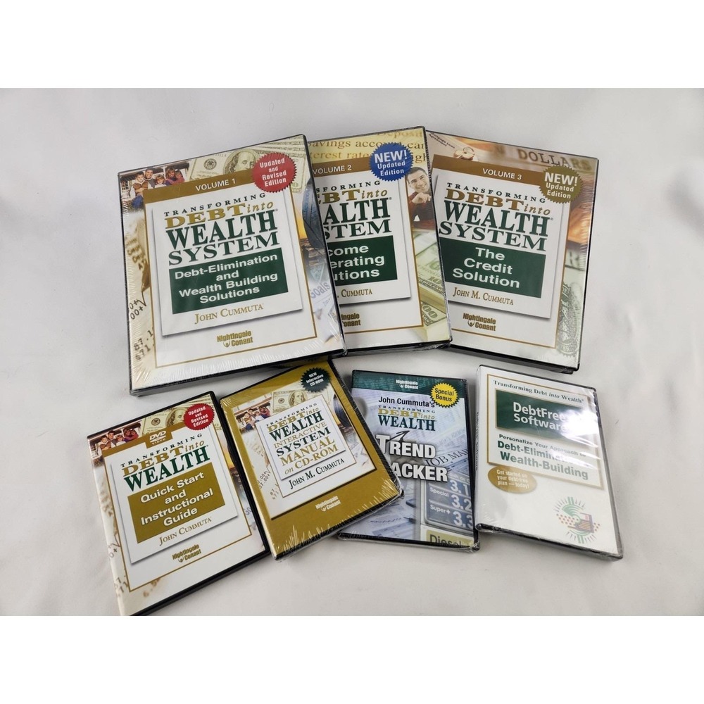 Transforming‎ Debt into Wealth System, John Cummuta Vol 1-3 CD DVDs New Sealed
